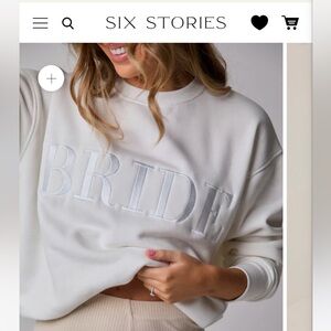 Six Stories Cream/White Bride Sweatshirt